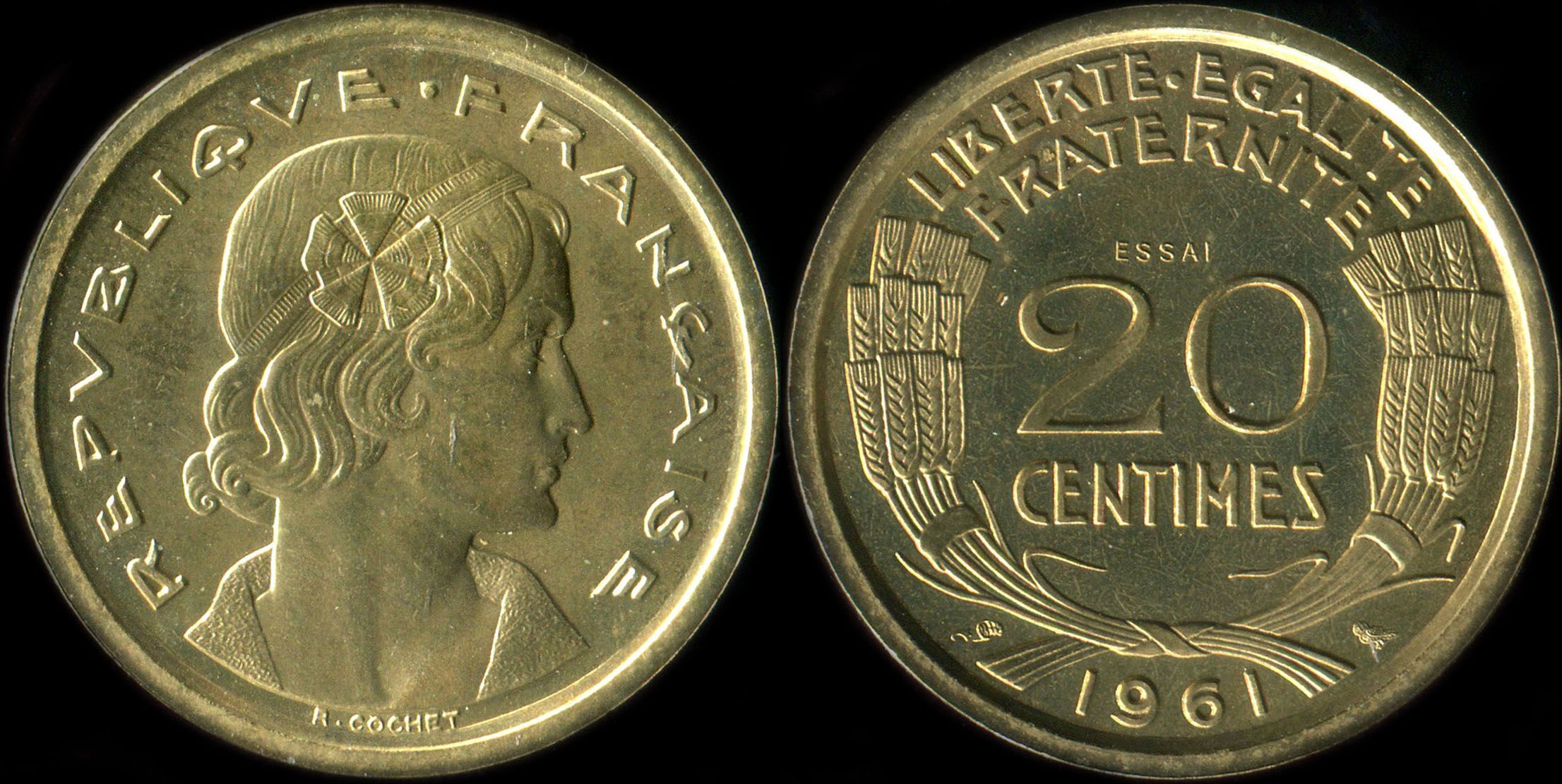 Pièce de 20 centimes 1961 - Concours de Cochet