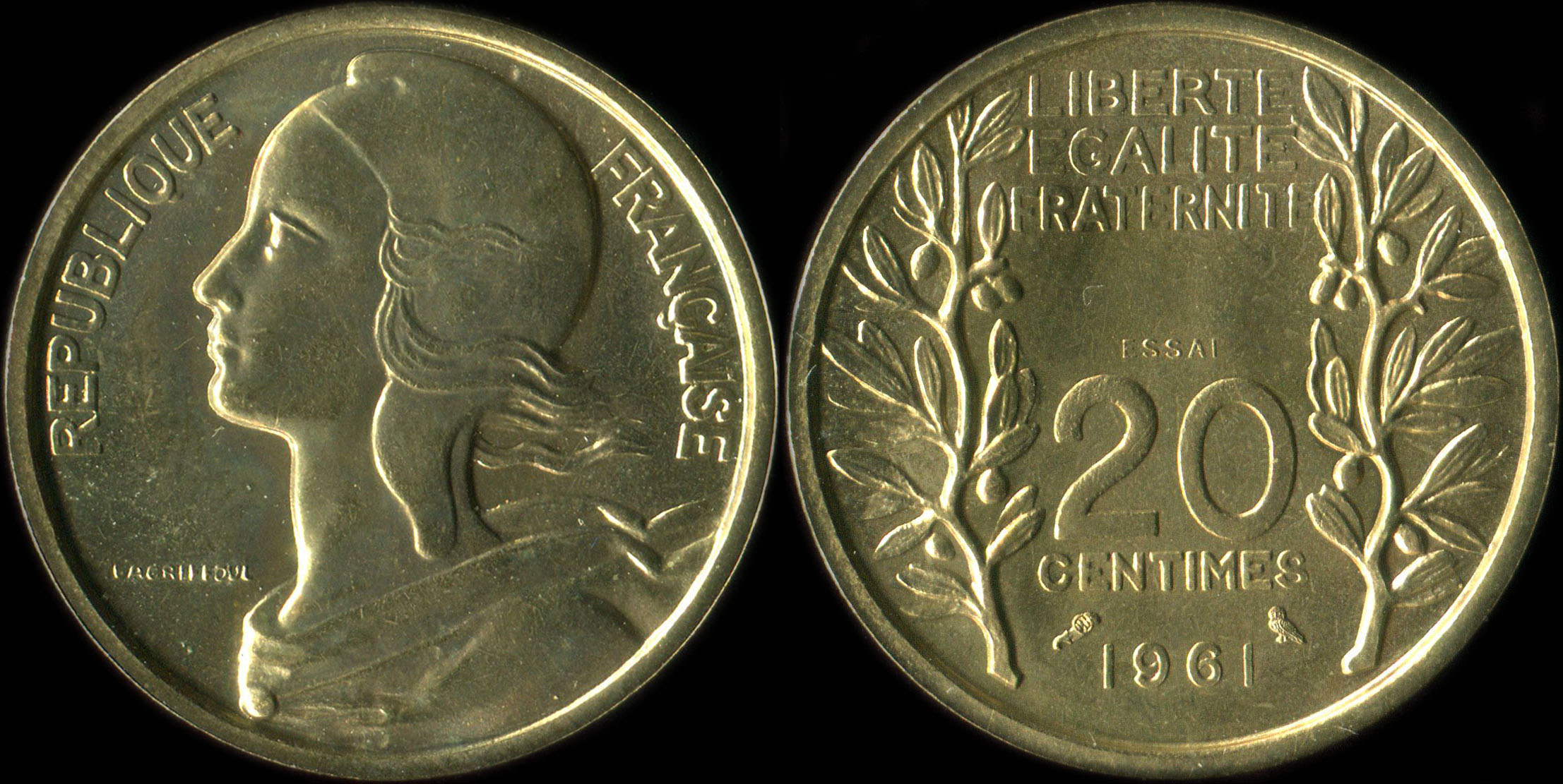 Pièce de 20 centimes 1961 - Concours de Lagriffoul