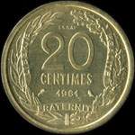 Pièce de 20 centimes 1961 - Concours de R.Robert - revers