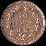 Pi�ce de 20 francs 1848 - 2�me Concours de Gayrard - cuivre - revers