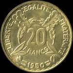 Pièce de 20 francs 1950 - Concours de Turin - revers