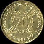 Pi�ce de 20 francs 1950 - Concours de Turin - revers
