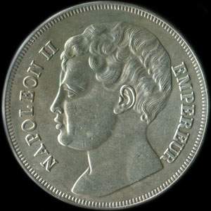 Fausse pi�ce de 5 francs Napol�on II Empereur 1816 essai - avers