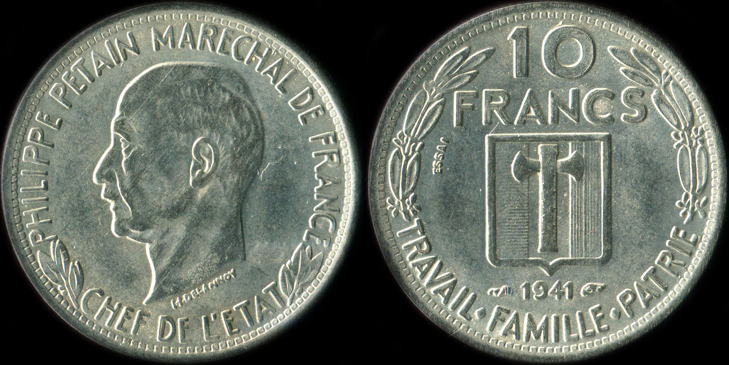 Fausse pice de 10 francs 1941 Concours de Delannoy