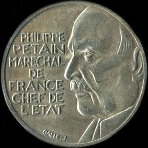 Fausse pi�ce de 10 francs 1941 Concours de Galle  - avers