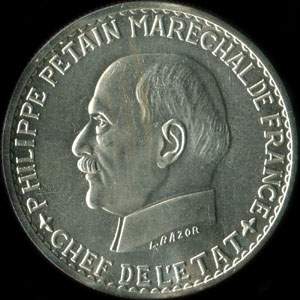 Fausse pi�ce de 10 francs 1943 Concours de Bazor/V�zien - avers
