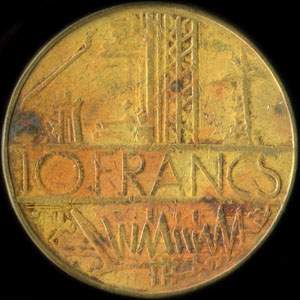 Fausse pi�ce de 10 francs Matthieu 1984 - revers
