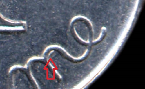 1 centime pi 1964 avec rebord avec zoom sur le dtail