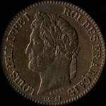 Avers essai pi�ce 2 centimes Louis-Philippe I 1842