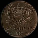 Revers essai pi�ce 2 centimes Louis-Philippe I 1842