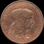 Avers pièce 5 centimes Dupuis 1917