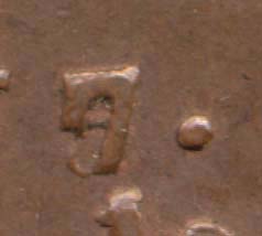 Revers 5 centimes An 7 A regrav� sur an 5 A