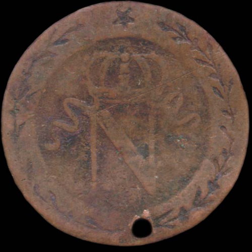 10 centimes 1808BB avec BB inversé - avers