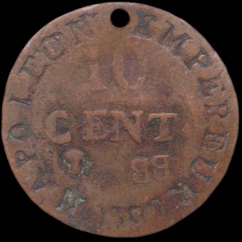 10 centimes 1808BB avec BB invers� - revers