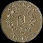 Pièce de 10 centimes Napoléon 1er 1814W  - avers