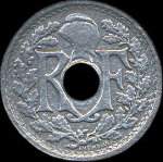 Pièce de 10 centimes à trou 1945 Lindauer - R F - revers