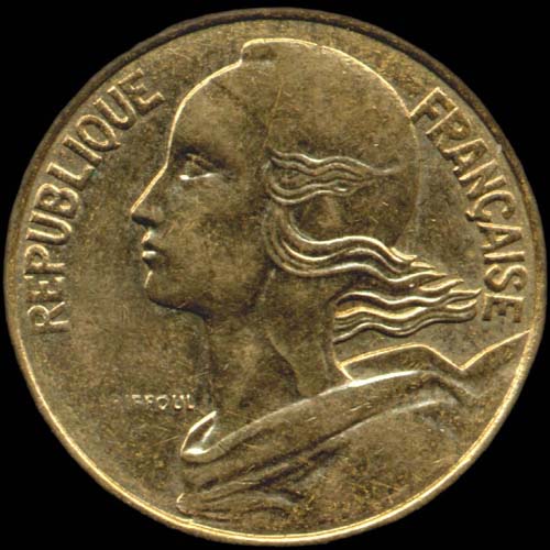 10 centimes 1998 manque Lagri dans signature - plan large