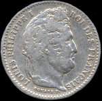Pi�ce de 25 centimes Louis-Philippe I Roi des fran�ais - 1847A - avers