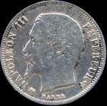 Pi�ce de 50 centimes Napol�on III Empereur t�te nue - 1856D - avers