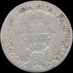Pi�ce de 50 centimes C�r�s gouvernement de D�fense nationale - 1871A - revers