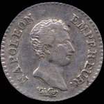 Pi�ce de &frac14; franc Napol�on Empereur 1806A - avers