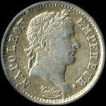 Pi�ce de &frac14; franc Napol�on Empereur revers Emp. Fra. 1809A - avers