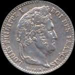 Pi�ce de &frac14; franc Louis-Philippe I 1832W - avers