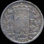 Pièce de 1/2 franc Louis XVIII Roi de France - 1822A - revers