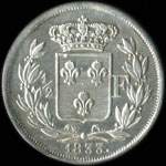 Pièce de 1/2 franc Henri V Roi de France - 1833 - revers
