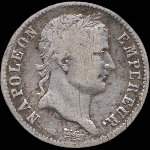 Pièce de 1 franc Napoléon Empereur tête laurée - Empire français - 1813A - avers