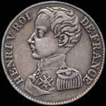 Pièce de 1 franc Henri V Roi de France - 1831 - avers