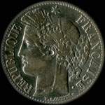 Pièce de 1 franc Cérès 1849A - avers