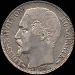 Pièce de 1 franc Louis-Napoléon Bonaparte - République française - 1852A - avers