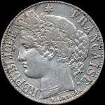 Pièce de 1 franc Cérès - République française - 3ème République - 1894A - avers