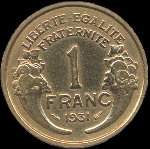 Pièce de 1 franc Morlon - République française - 1931 - revers
