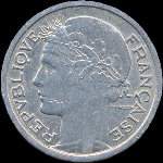 Pièce de 1 franc Morlon République française - Liberté Egalité Fraternité - 1958B - revers