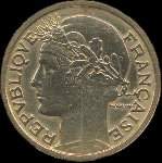 Pièce de 2 francs Morlon bronze-aluminium 1940 - République française - avers