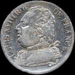 Pi�ce de 5 francs Louis XVIII Roi de France buste habill� 1814M - avers