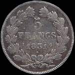 Pi�ce de 5 francs Louis-Philippe I Roi des fran�ais t�te laur�e 1831I - revers