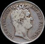 Pi�ce de 5 francs Louis-Philippe I Roi des fran�ais t�te nue 1831D - avers