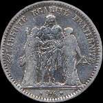Pièce de 5 francs Hercule 1848BB - République française - avers