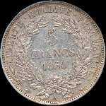 Pi�ce de 5 francs C�r�s 1850A - R�publique fran�aise - revers
