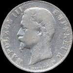 Pi�ce de 5 francs Napol�on III Empereur t�te nue 1856BB - Empire fran�ais - avers