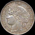 Pièce de 5 francs Cérès avec légende 1870A - République française - avers