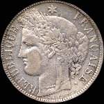 Pièce de 5 francs Cérès sans légende 1871K - République française - avers