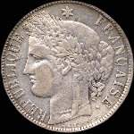 Pi�ce de 5 francs C�r�s sans l�gende 1871K - R�publique fran�aise - avers