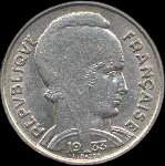 Pièce de 5 francs Bazor 1933 - République française - avers