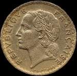 Pièce de 5 francs Lavrillier bronze-aluminium 1939 - République française - avers