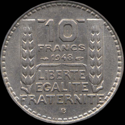 Variante de la pi�ce de 10 francs Turin 1848 B - 1848B avec B �loign� du listel