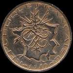 Pièce de 10 francs Mathieu 1980 - avers